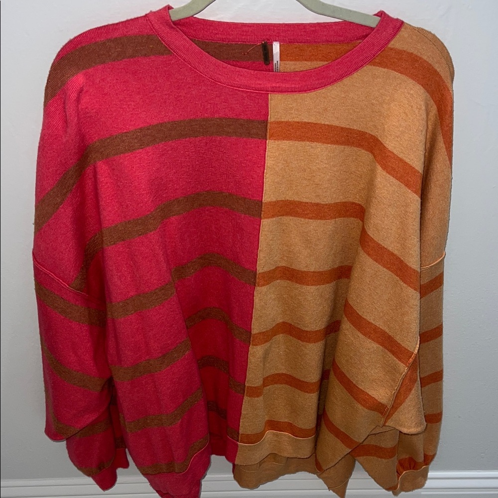 Free Peoplr Colorful Striped Women's Sweater very Soft size small